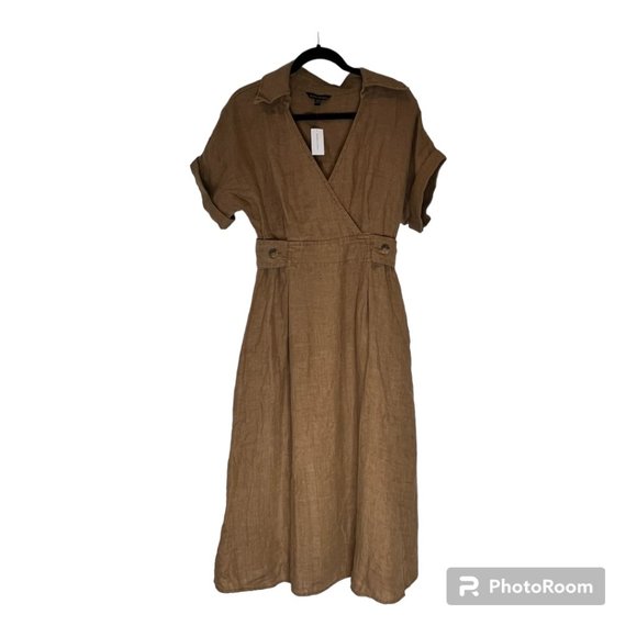 ✨Host Pick✨ Banana Republic Sedona 100% Linen midi dress - NWT Size XS - Picture 6 of 8